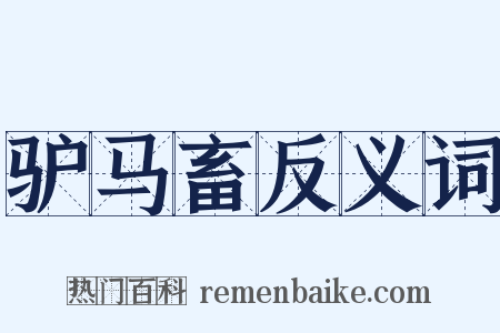 驴马畜反义词是什么意思的图片